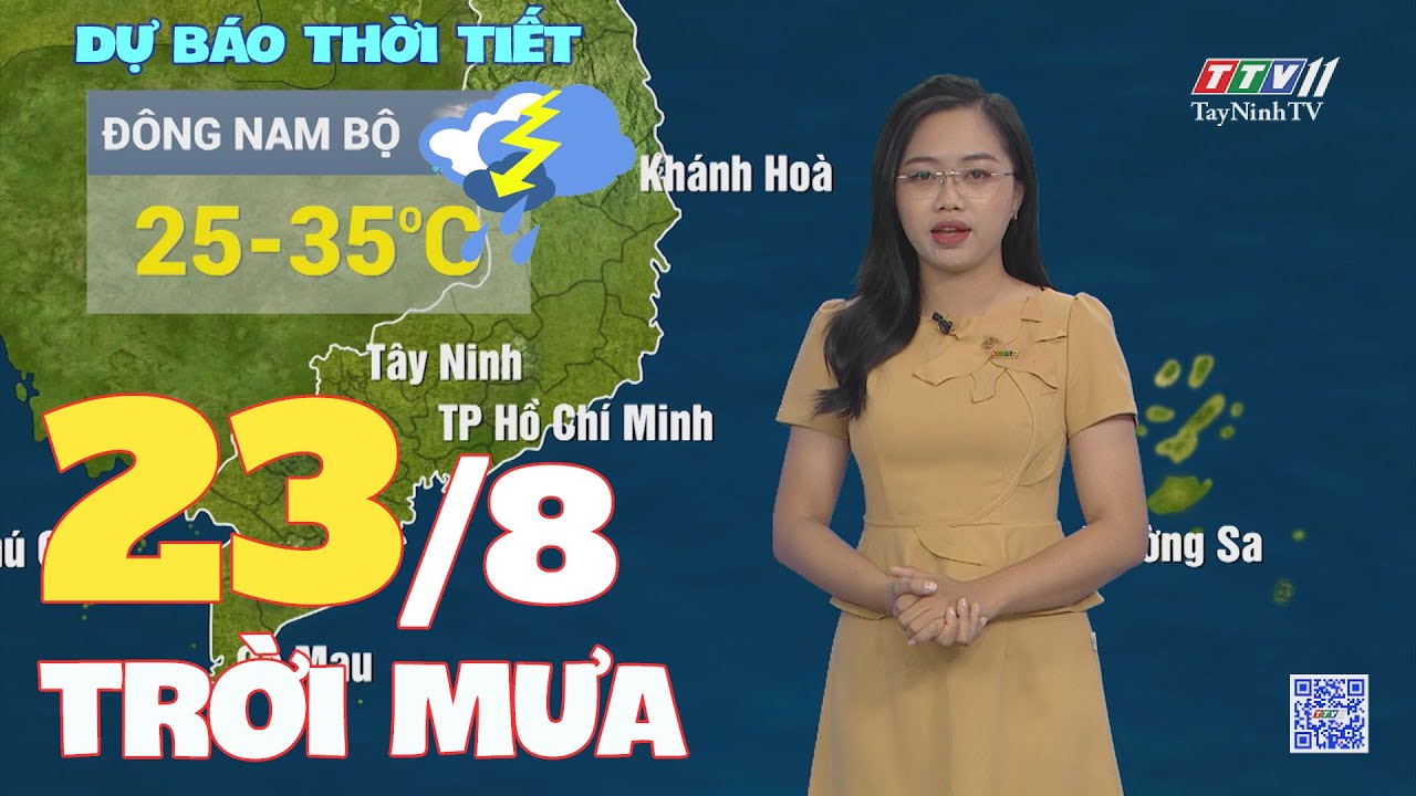 Bản tin thời tiết 23-8-2024 | TayNinhTVENT